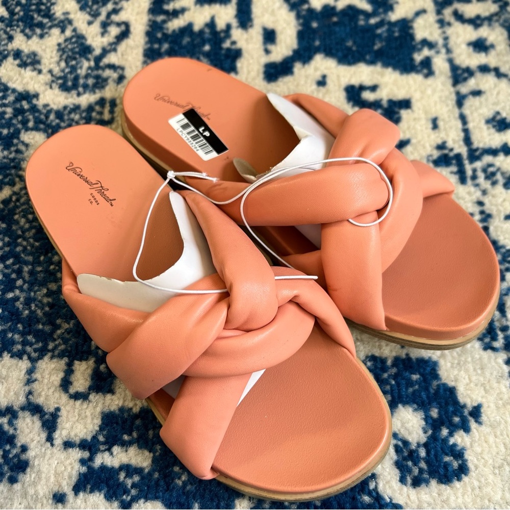 Women's Cosette Padded Slide Sandals - Universal Thread™ Coral 8 - Picture 5 of 9